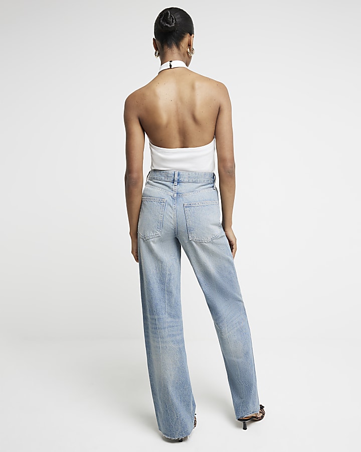 Blue Rigid Wide fit jeans