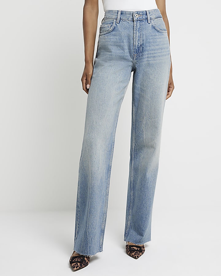 Blue Rigid Wide fit jeans