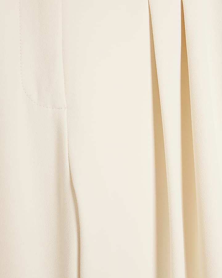 Cream wide leg trousers