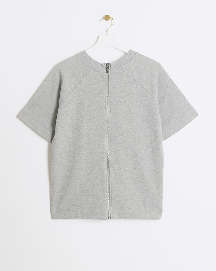 Grey oversized sweatshirt t-shirt