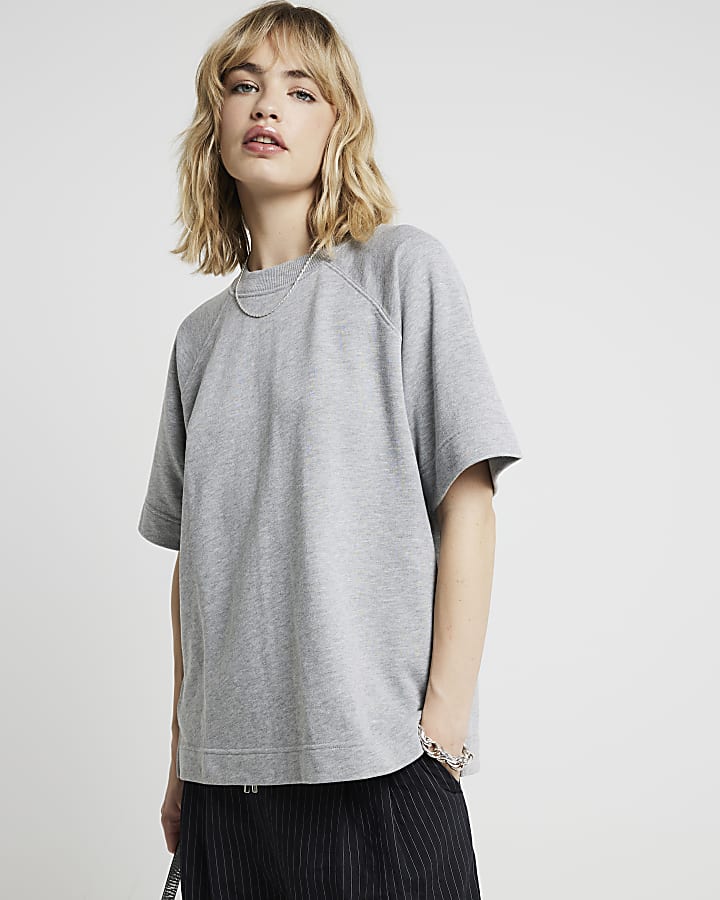 Grey oversized sweatshirt t-shirt