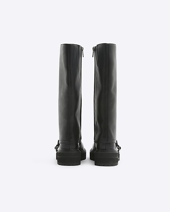 Black Detachable High Leg Boots