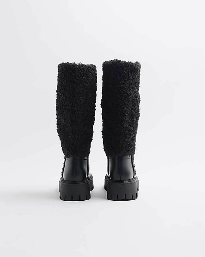 Black Borg High Leg Boot