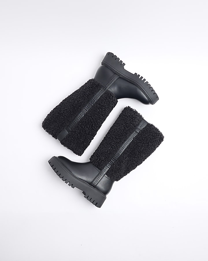 Black Borg High Leg Boot