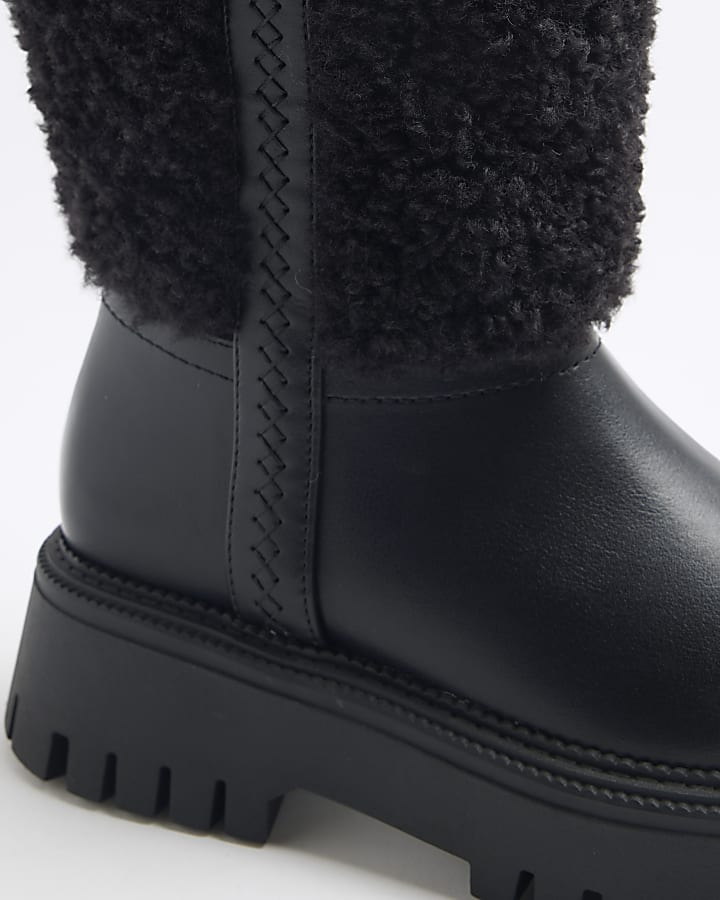 Black Borg High Leg Boot