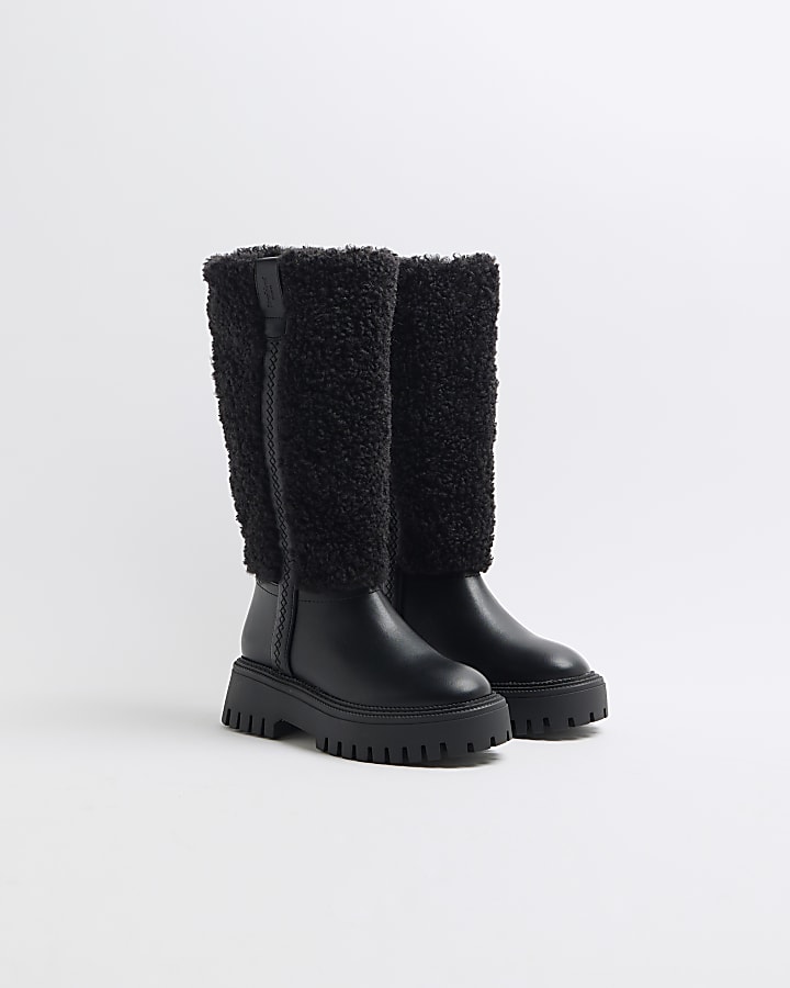 Black Borg High Leg Boot