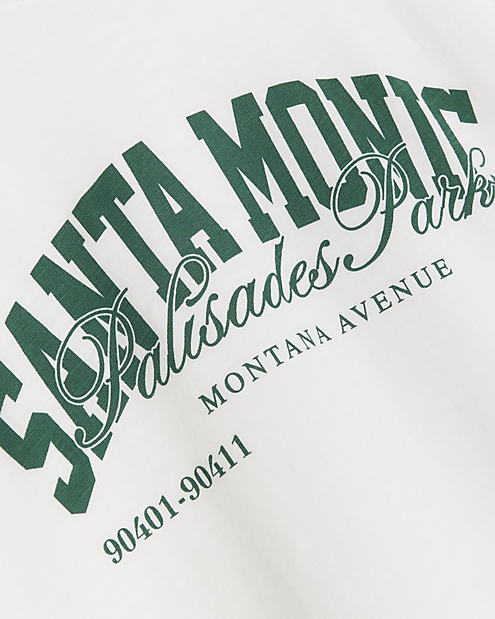 White Santa Monica graphic sweatshirt