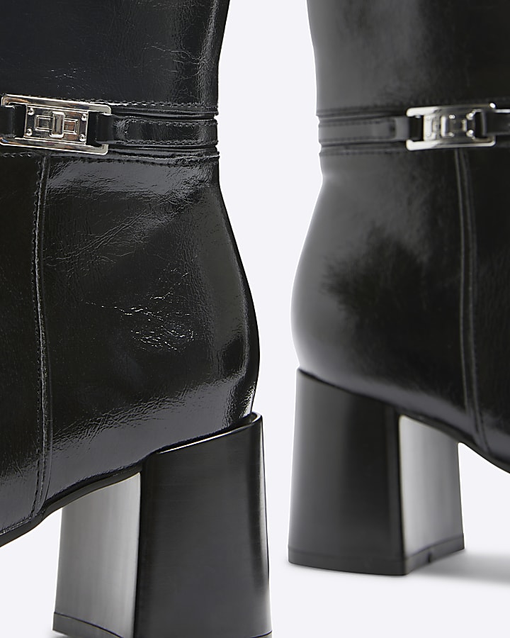 Black Block Heeled Boots