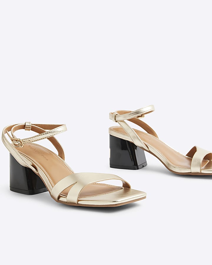 Gold hardware detail heeled sandals