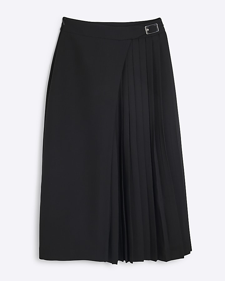 Black Maxi Pleated Skirt