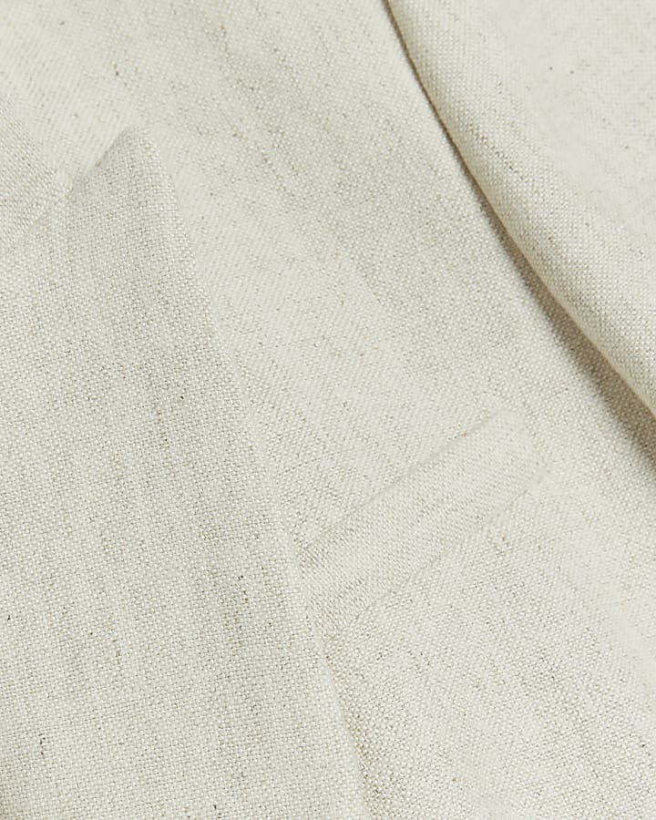 Beige linen blend blazer