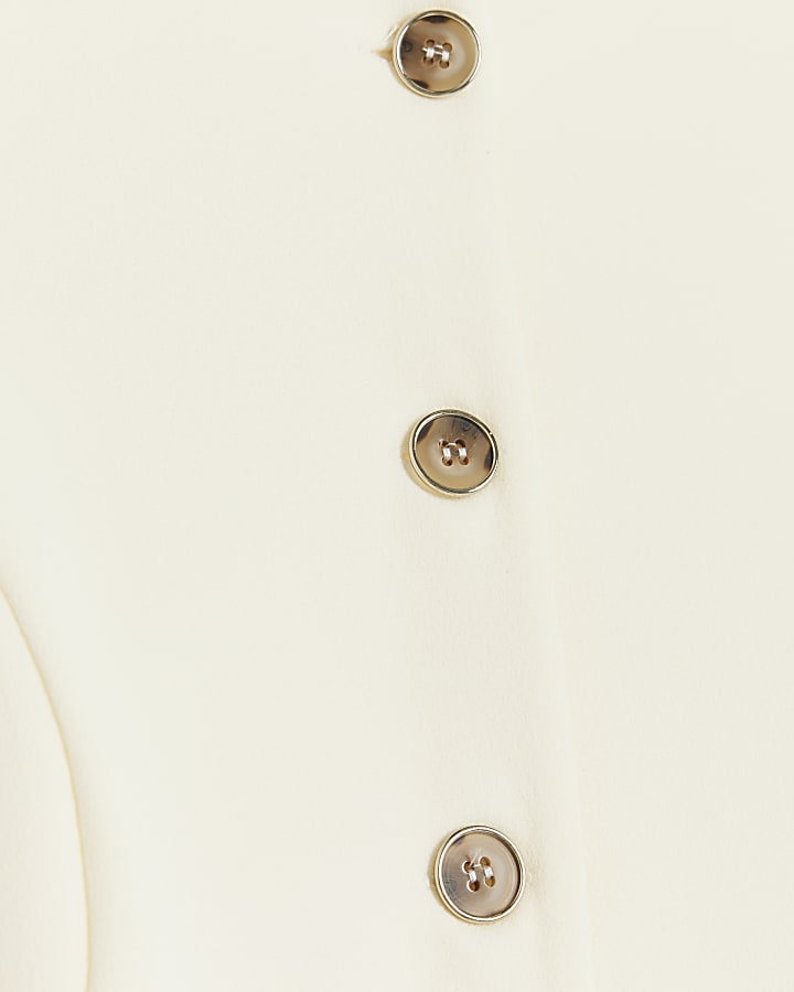Cream crew neck waistcoat