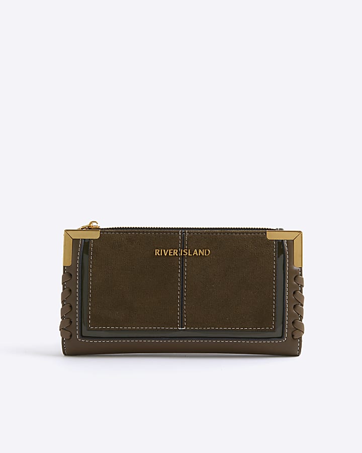 Khaki Whipstitch Purse River Island