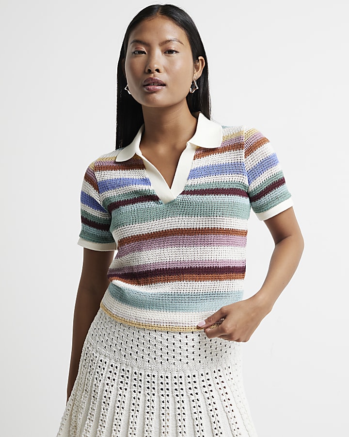Striped polo t shirts women's hotsell