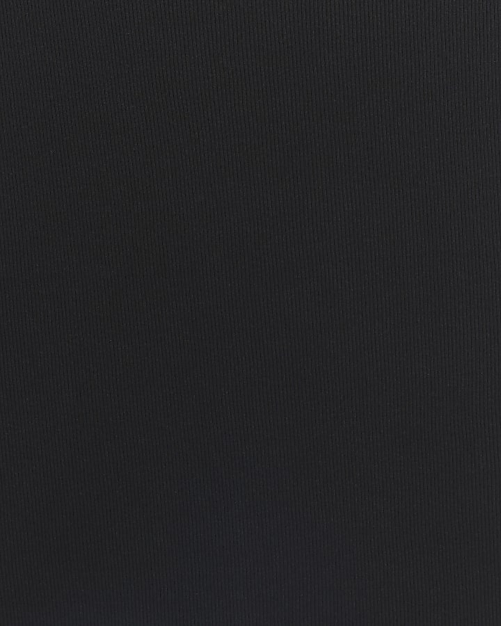 Black ribbed scoop back cami top