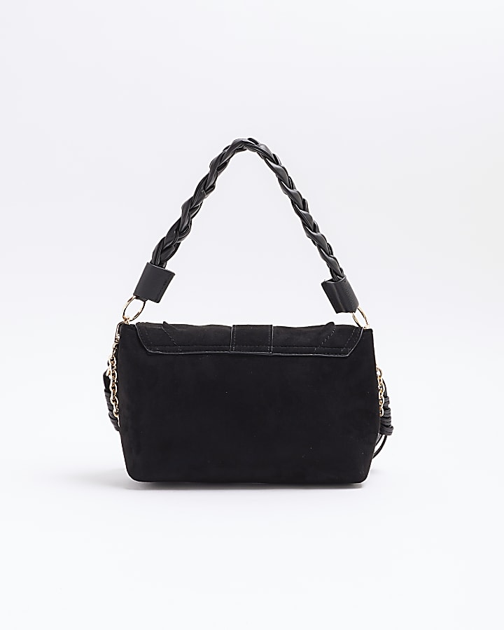 Black buckle shoulder bag