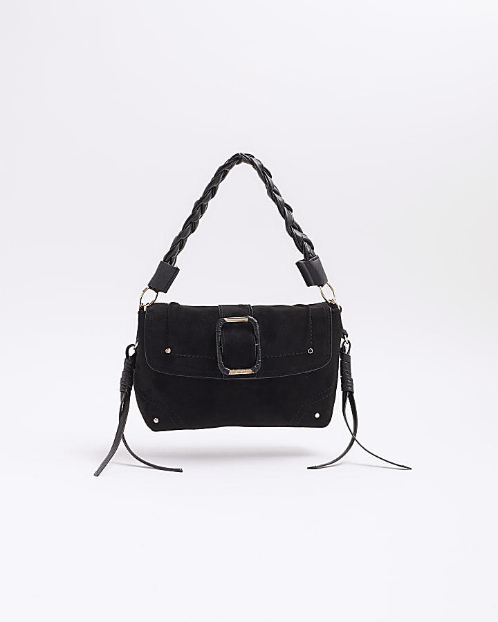 Black buckle shoulder bag