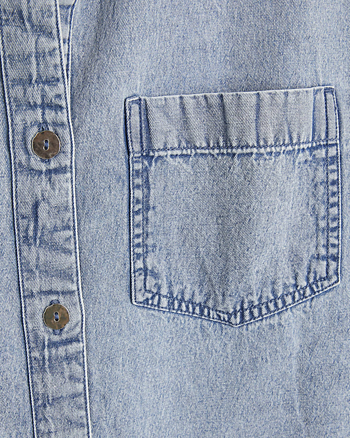 Blue denim shirt
