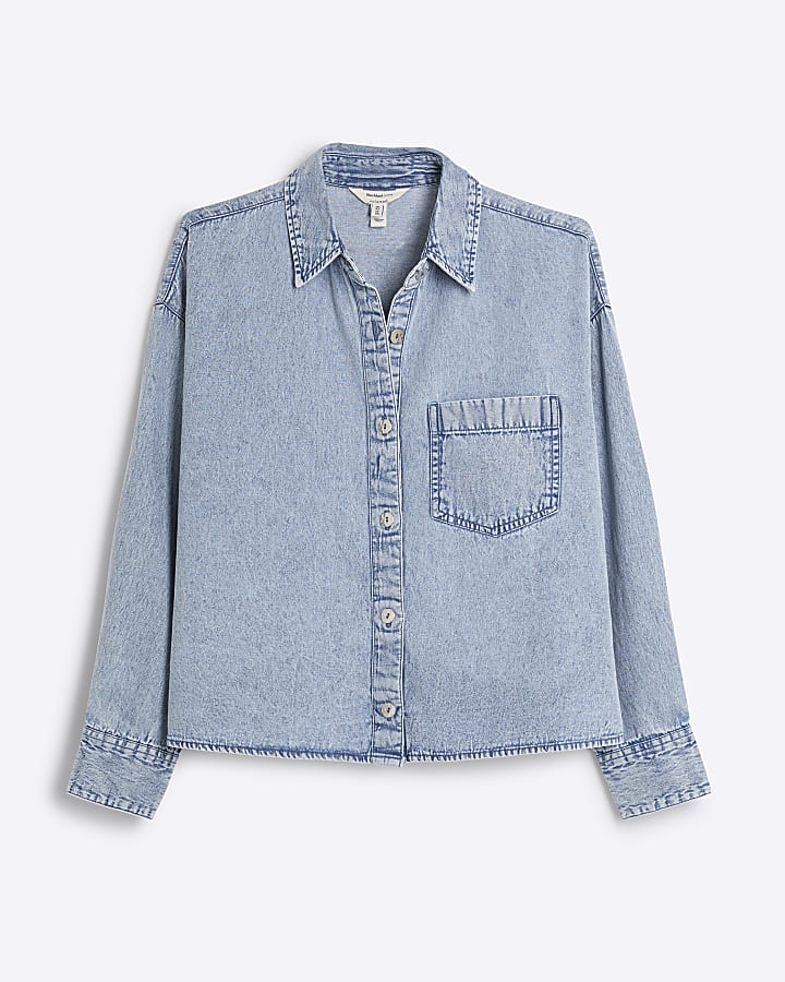 Blue denim shirt