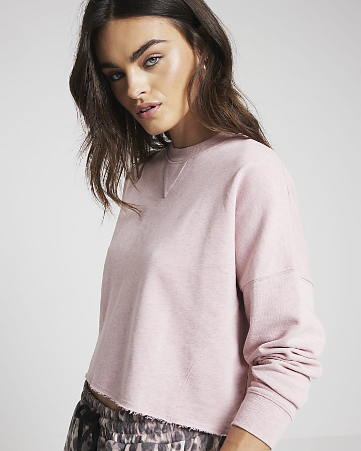 Pink cropped sweatshirt