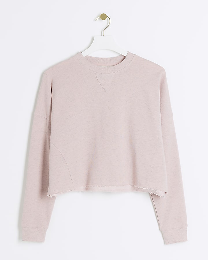 Pink cropped sweatshirt