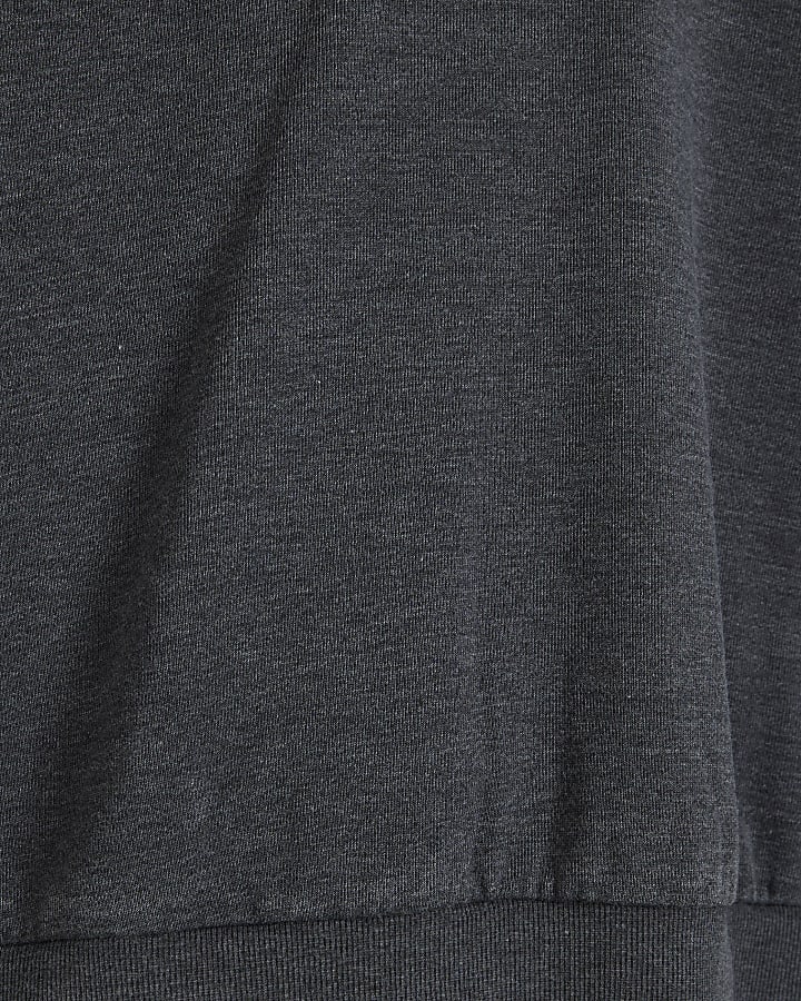 Grey V Neck Burnout Sweatshirt