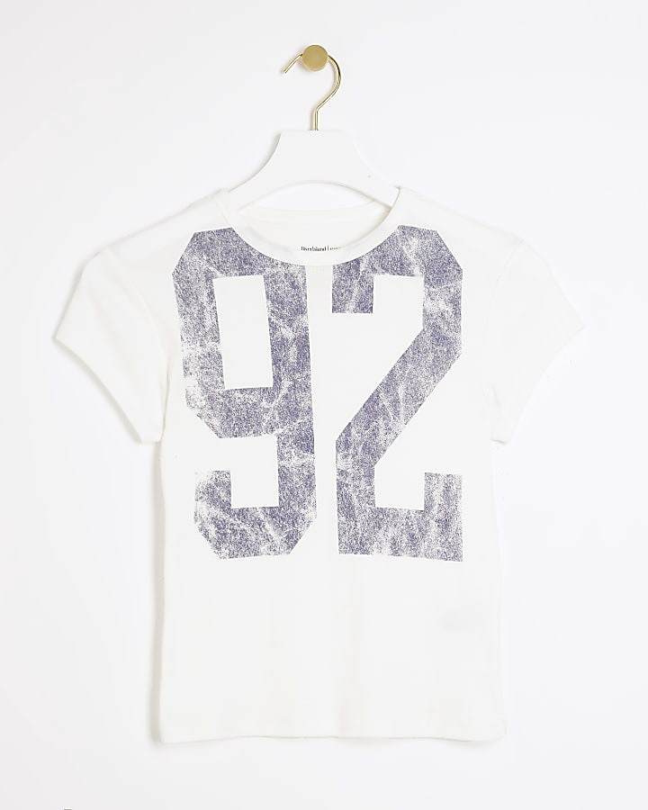 White number graphic baby t-shirt