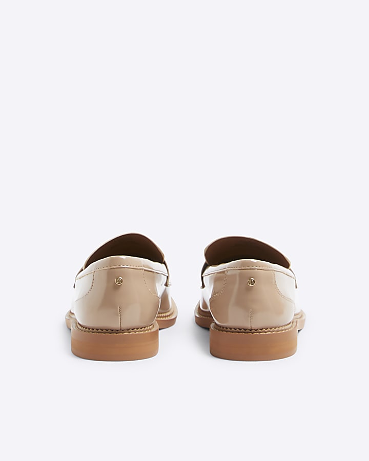 Beige Chunky Colour Block Loafers