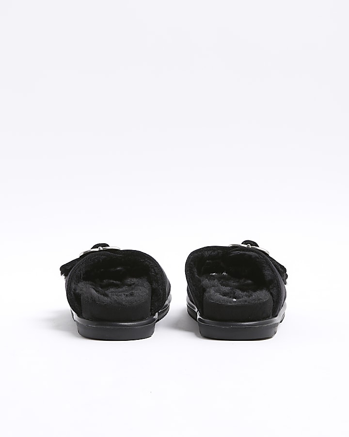 Black borg lining sandals