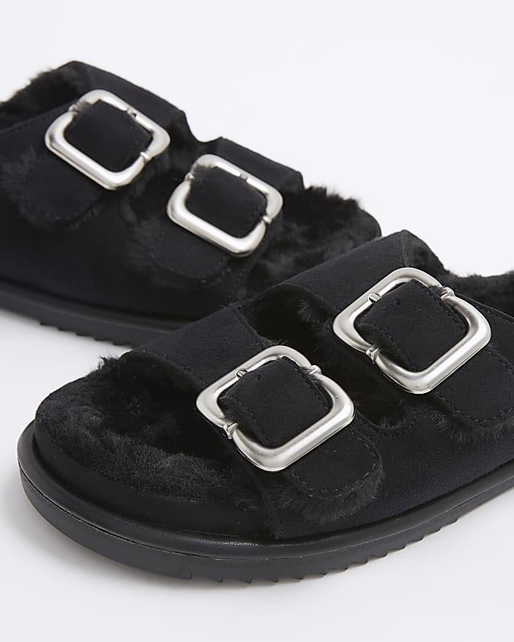 Black borg lining sandals