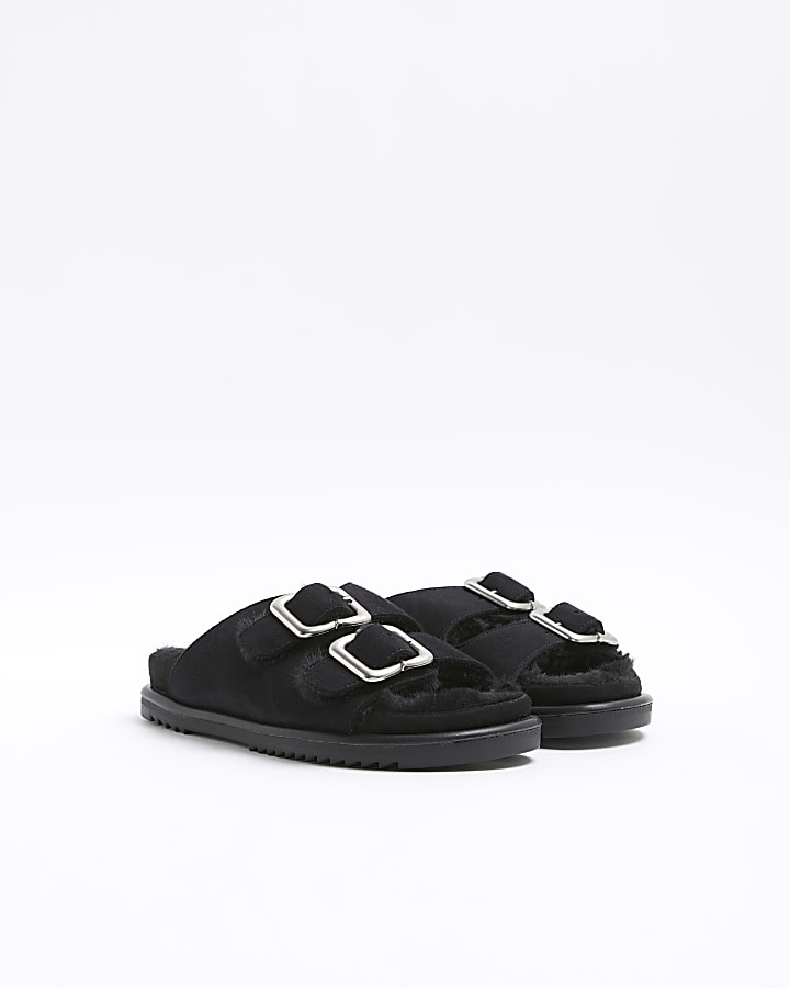 Black borg lining sandals