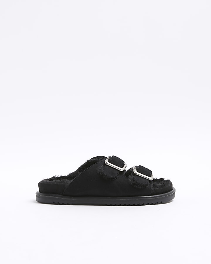 Black borg lining sandals