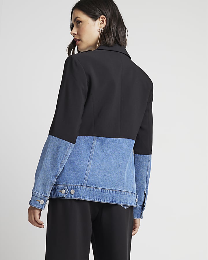 Black Hybrid Denim Blazer