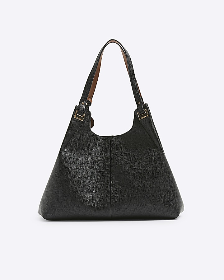 Black slouch tote bag