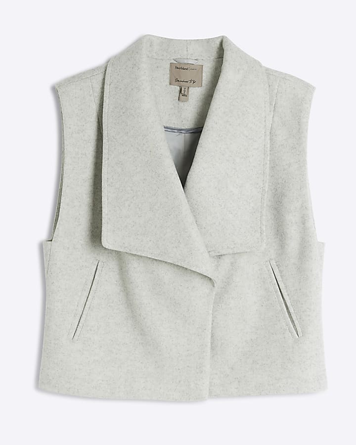 Grey Sleeveless Jacket