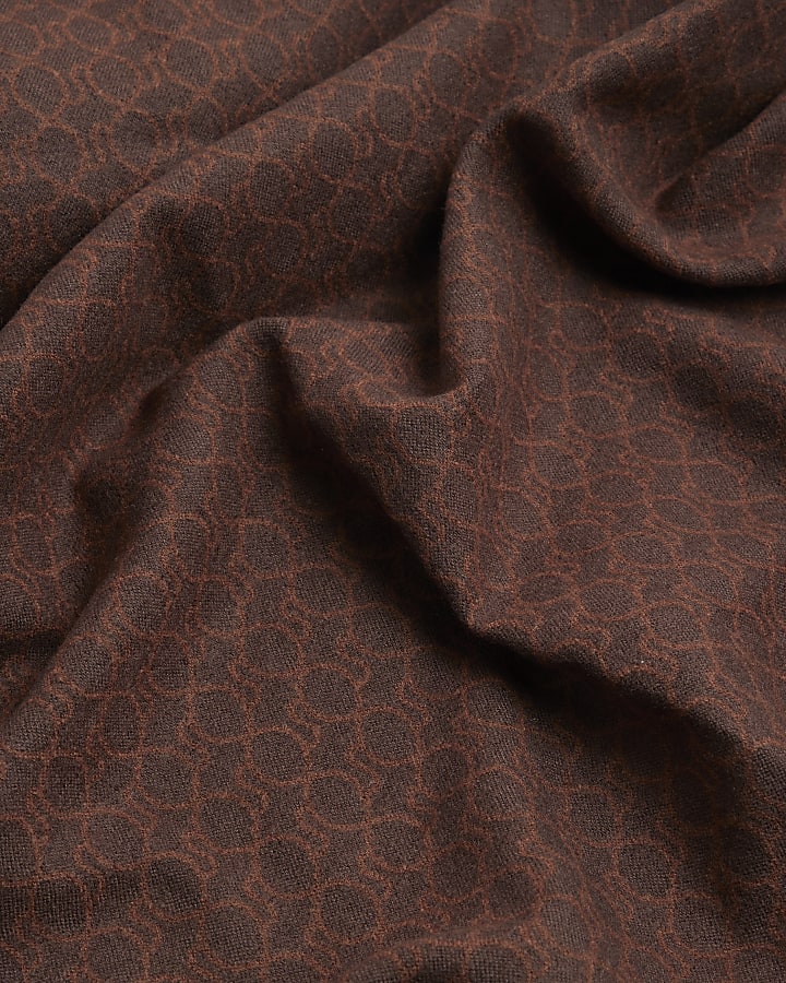 Brown Monogram Scarf