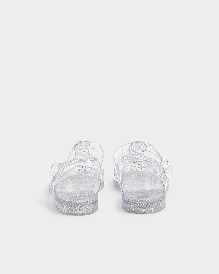 Silver Caged Jelly Sandals