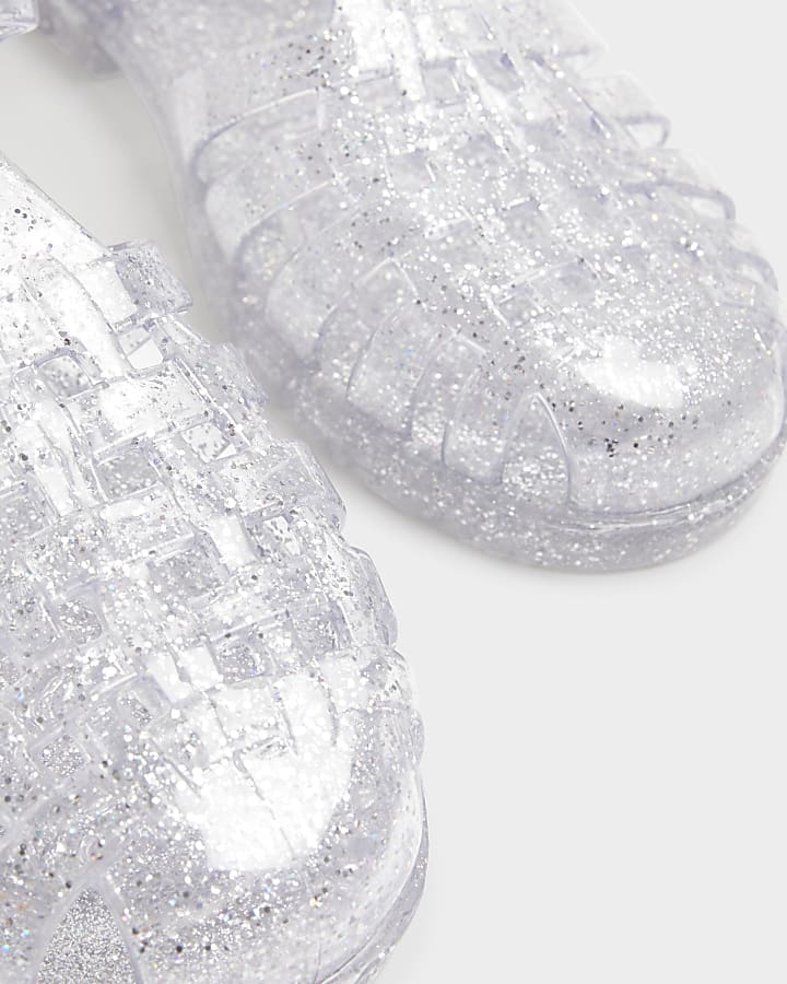 Silver Caged Jelly Sandals