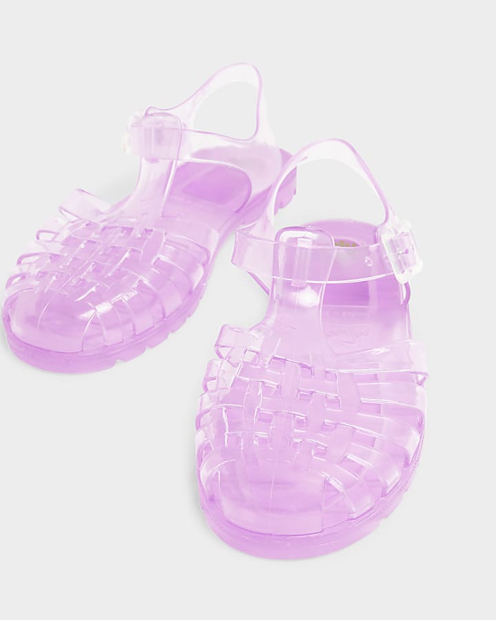 Pink Caged Jelly Sandals