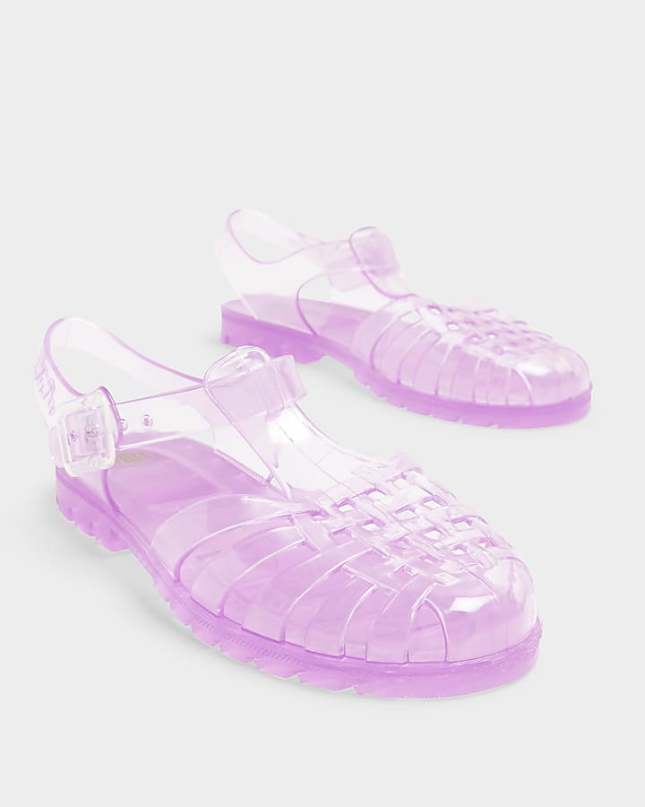 Pink Caged Jelly Sandals