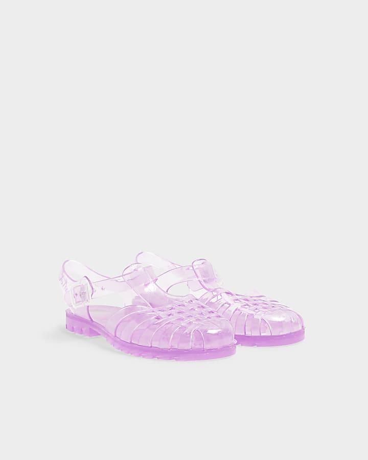 Pink Caged Jelly Sandals