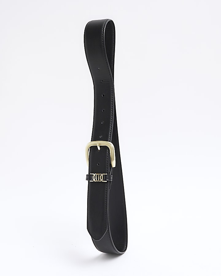 Black Buckle Jeans Belt