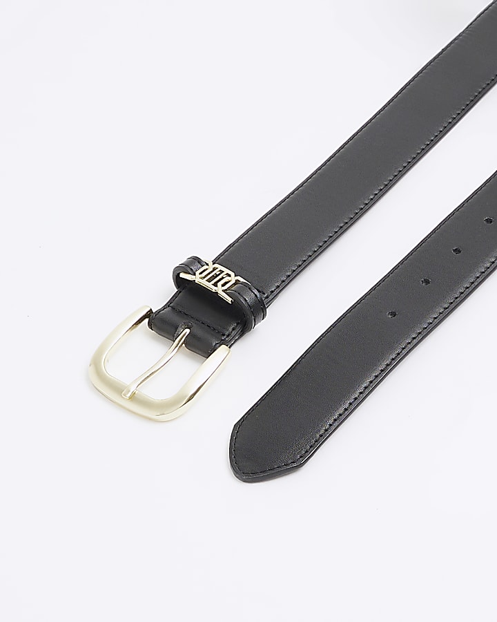 Black Buckle Jeans Belt