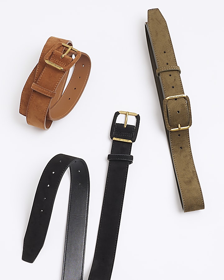 Black suedette belt