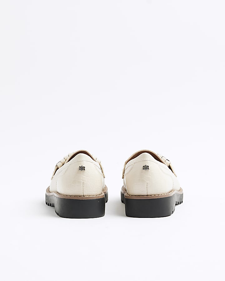 Cream Tassel Patent Loafers