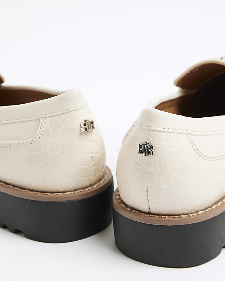 Cream Tassel Patent Loafers