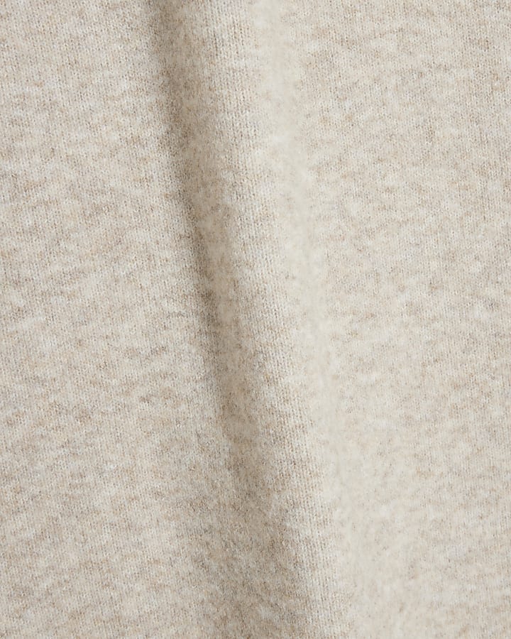 Beige knit maxi skirt