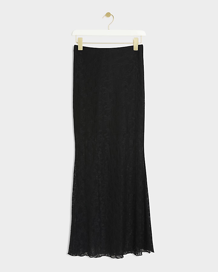 Black Lace Maxi Skirt