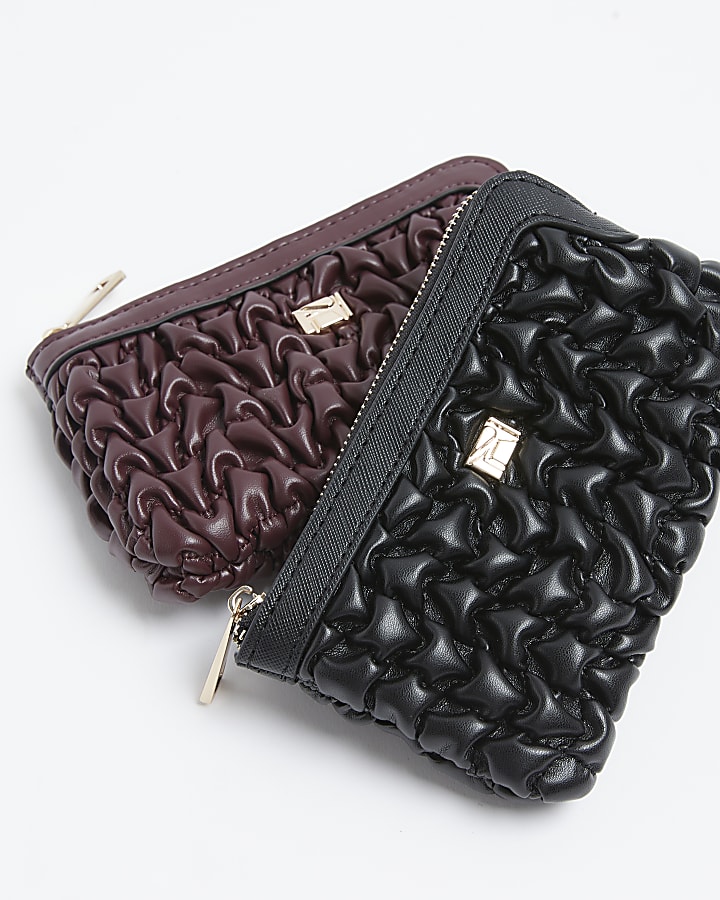 Black Scrunch Pouch Purse