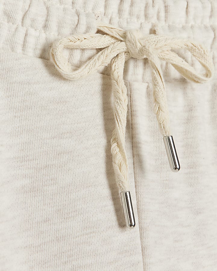 Beige Super Wide Leg Joggers